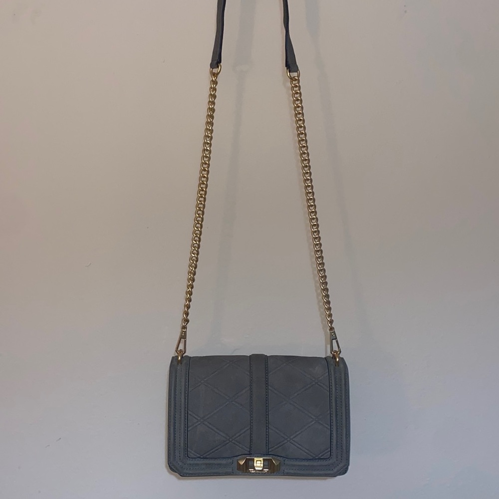 Rebecca Minkoff Suede Quilted Flap Bag